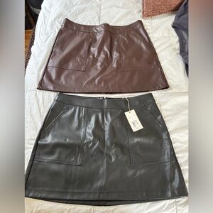 A New Day Leather Mini Skirt